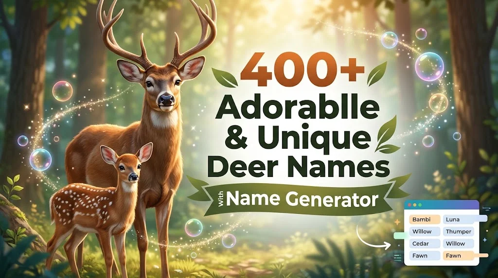 Adorable & Unique Deer Names With Name Generator