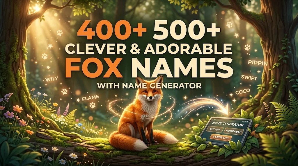 Clever & Adorable FoxFox Names Names With a Name Generator