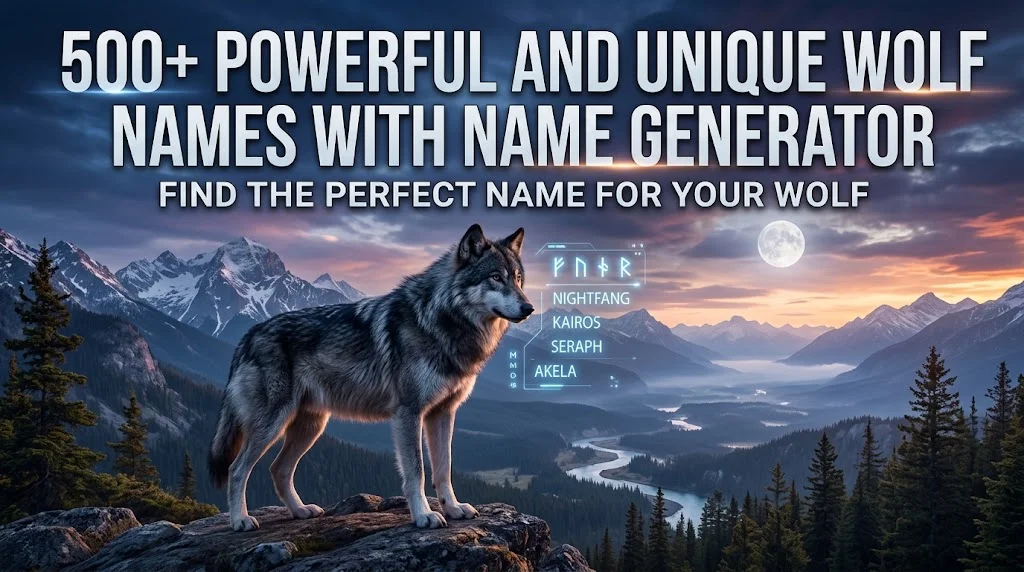 Powerful and Unique Wolf Names With a Name Generator
