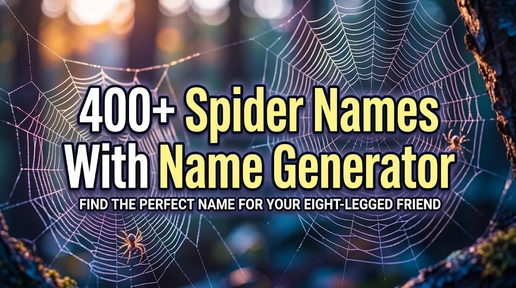 Spider Names With Name Generator